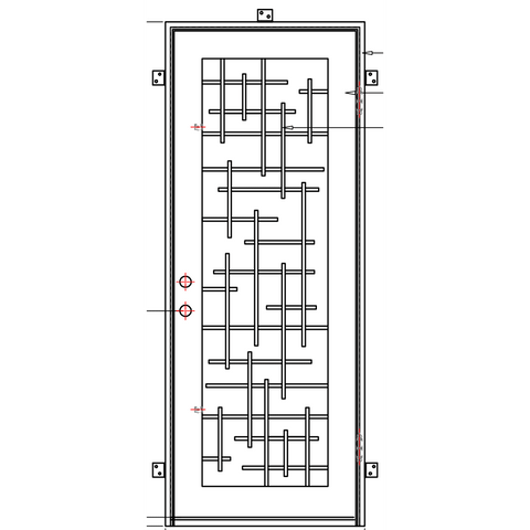 Milan Single-Wrought Iron Doors-Black Diamond Iron Doors