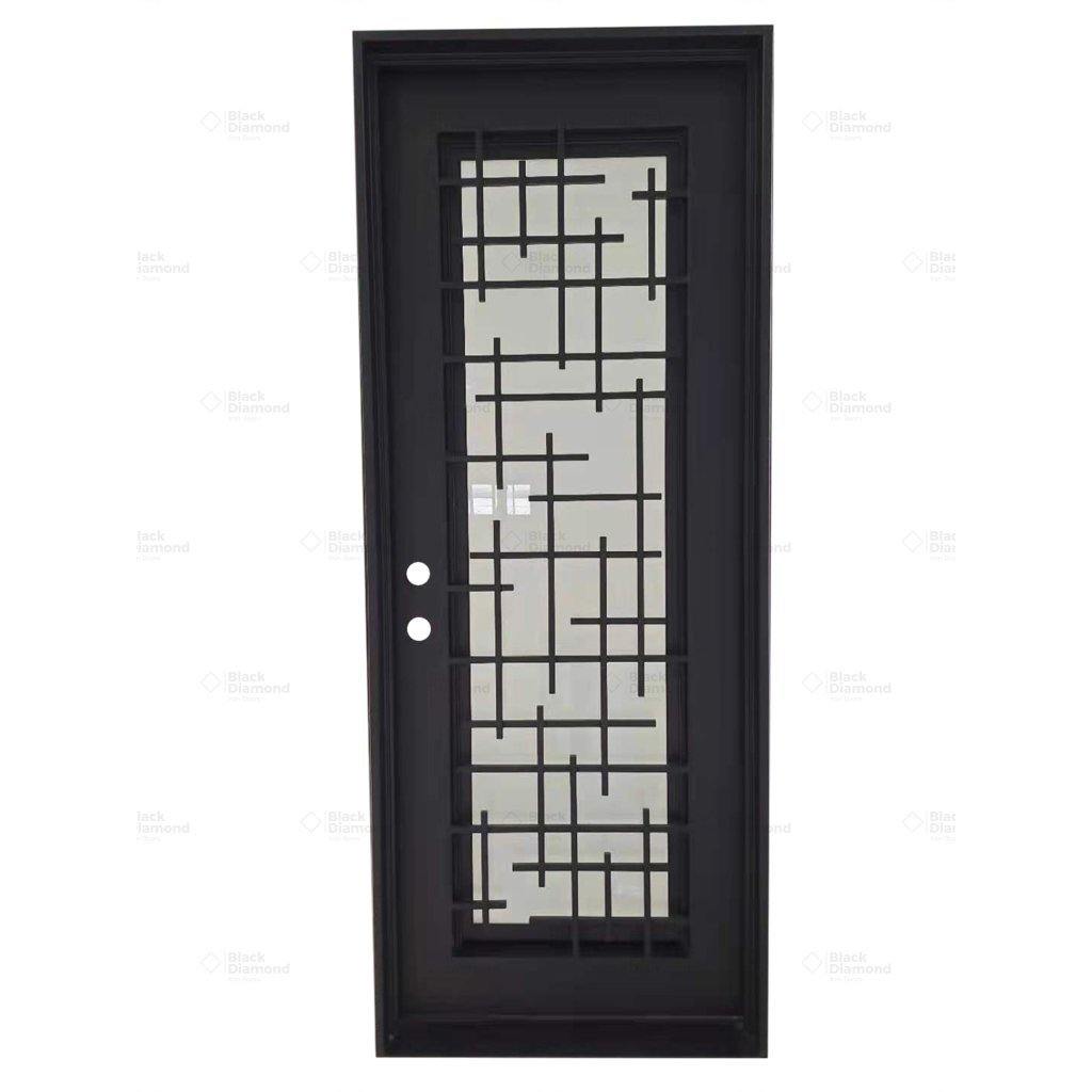 Pre-Order Milan Double-Wrought Iron Doors-Black Diamond Iron Doors