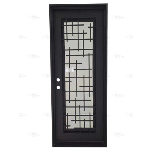 Pre-Order Milan Double-Wrought Iron Doors-Black Diamond Iron Doors