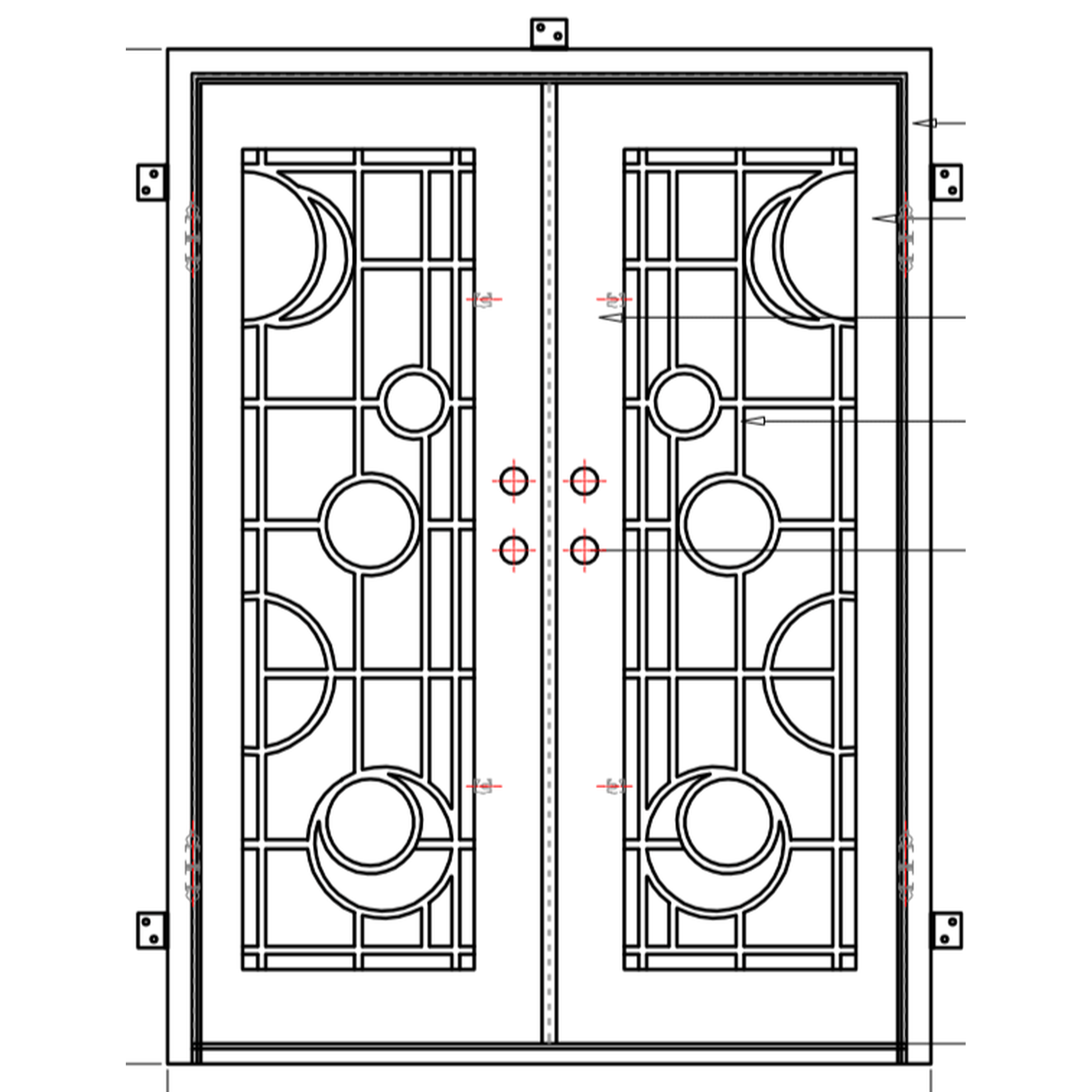 Pre-Order San Francisco-Wrought Iron Doors-Black Diamond Iron Doors