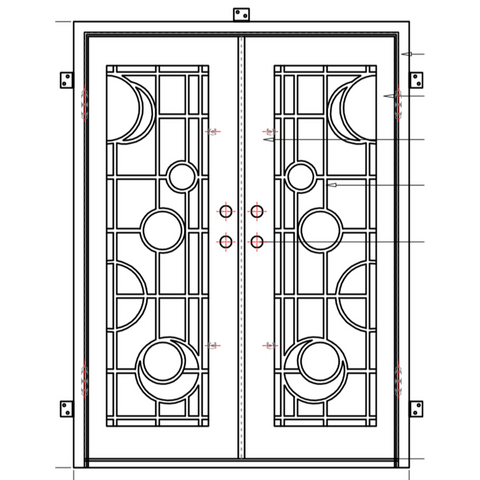 Pre-Order San Francisco-Wrought Iron Doors-Black Diamond Iron Doors