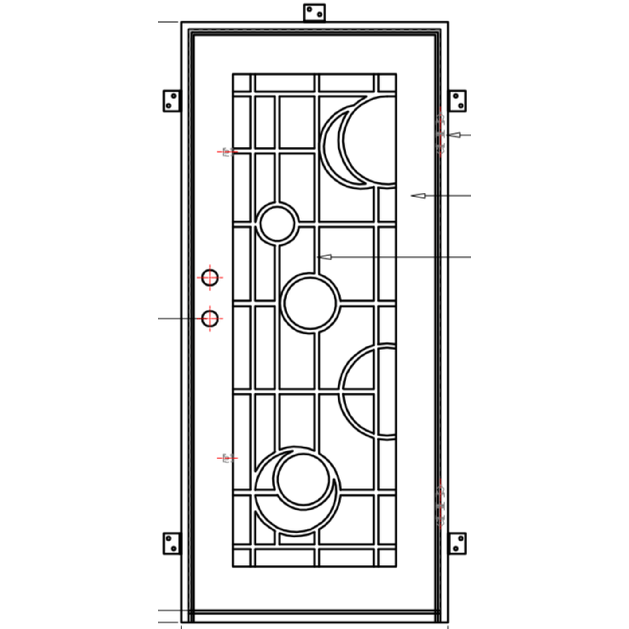 Pre-Order San Francisco-Wrought Iron Doors-Black Diamond Iron Doors