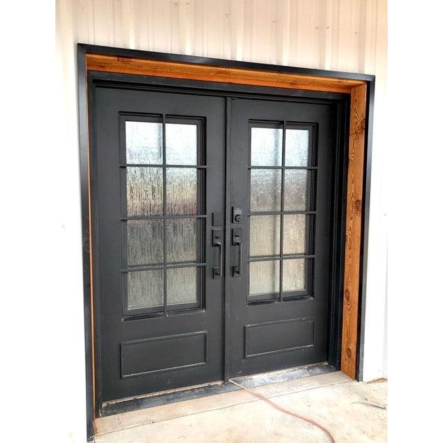 Seattle Double-Wrought Iron Doors-Black Diamond Iron Doors