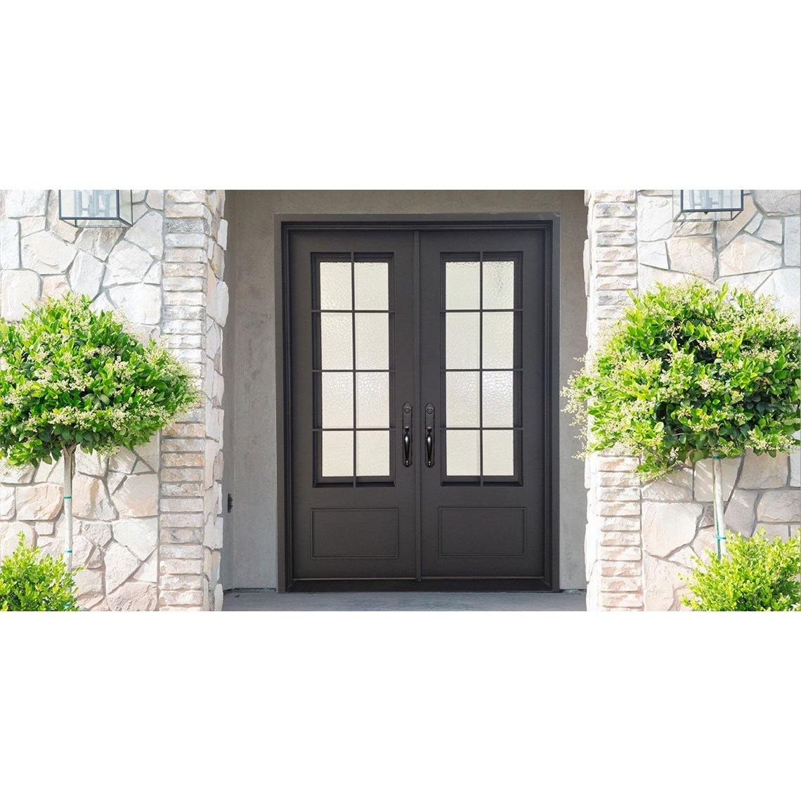 Pre-Order Seattle Double-Wrought Iron Doors-Black Diamond Iron Doors