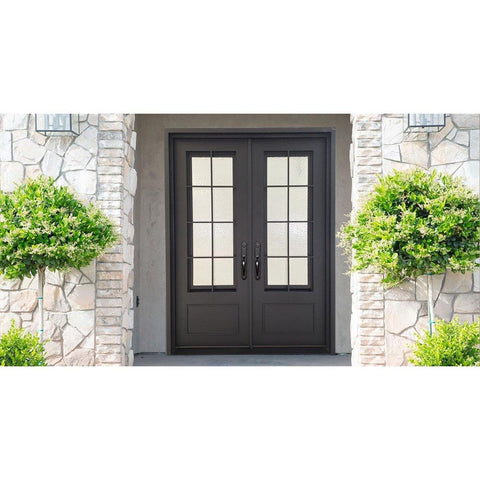 Pre-Order Seattle Double-Wrought Iron Doors-Black Diamond Iron Doors